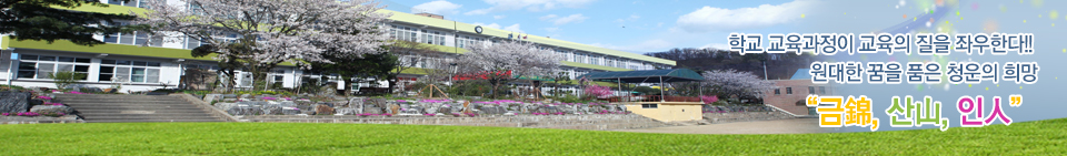 학교교육 과정이 교육의 질을 좌우한다 원대한꿈을 품은 청운의 희망 금錦산山인人
